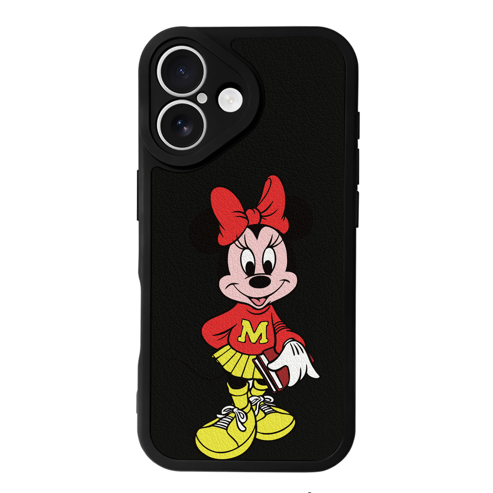 （画像用） ミッキーマウス Mickey Mouse 【iPhone 16シリーズ対応】シリコンスマホケース（レザー調） 材質：シリコン